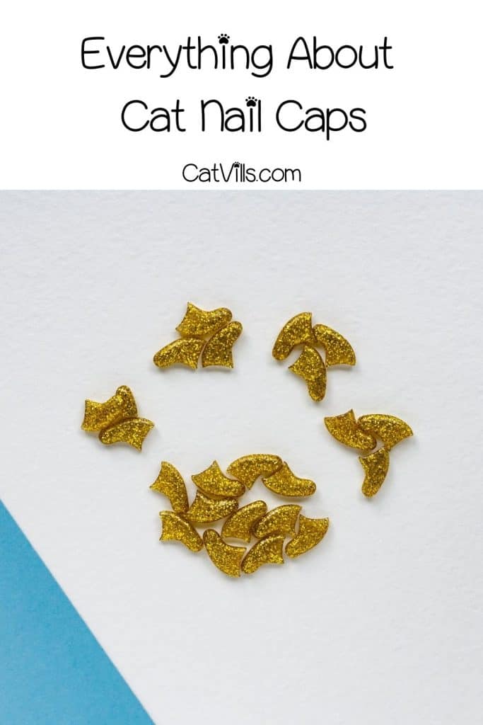 glittery cat nail caps
