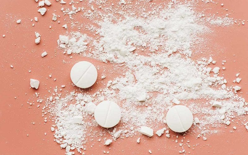 crushing pill into powder