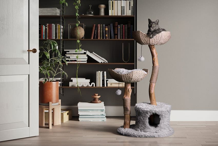 Wood Cat Trees and Towers for Your Feline Friend