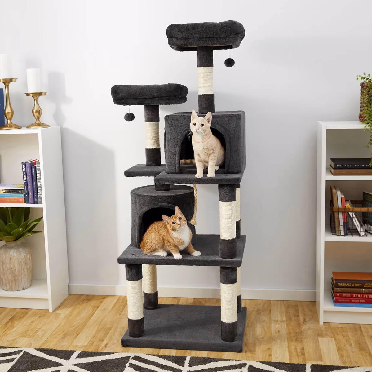 Frisco 61-in Faux Fur Cat Tree & Condo